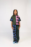 Dye Lab Kids Dark Multicolour Shirt & Wide Leg Pants
