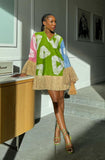 Eki Kere Straw Mini Dress (Multiprint)