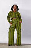 Andrew Tabitha Olive Ripped Blazer