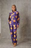 For Style Sake Print Silk/Chiffon Pant Set