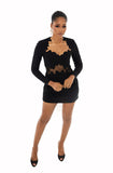Reine Roi Scribb Dress (Black)