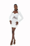 Reine Roi Scribb Dress (Off-White)