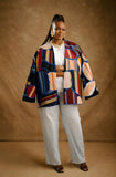 Andrew Tabitha Patchwork Blazer (Blue)