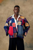 Andrew Tabitha Patchwork Blazer (Blue)