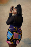Andrew Tabitha Patchwork Mini Skirt