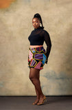 Andrew Tabitha Patchwork Mini Skirt