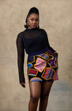 Andrew Tabitha Patchwork Mini Skirt