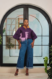 Babayo Crop Jacket (Purple)