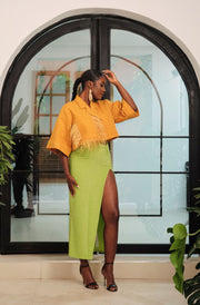 Babayo Crop Jacket (Mustard)