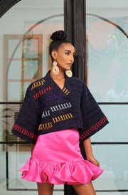 Babayo Crop Jacket (Navy)