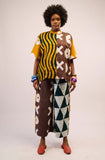 Dye Lab Brown and White Culottes