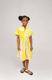 Dye Lab Kids Yellow and White Buba Dress