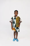 Dye Lab Kids Green and Orange Shirt & Shorts