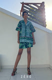 For Style Sake Joy Batik Pyjama Shorts Set (Green)