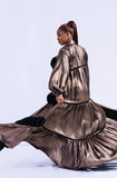 Ilare Sidi Maxi Dress (Metallic Gold)