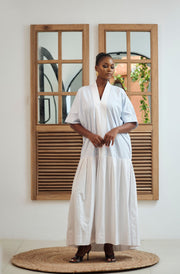 Republic of Ruru Dani Kaftan (Light Blue Stripe)