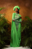 Wanni Fuga Verbena Robe in Green