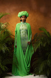 Wanni Fuga Verbena Robe in Green