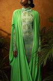 Wanni Fuga Verbena Robe in Green