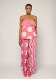 Dye Lab Pink and White Culottes