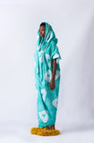 Eki Kere Hooded Dress (Turquoise)