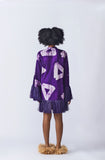 Eki Kere Straw Mini Dress (Purple)