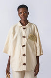 Eki Kere Earthy Raffia Shirt