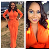 Ejiro Amos Tafiri Celine wrap dress (Orange)